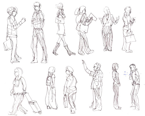 500x400 Sketch Blogstars People Sketches At The Trade Show - Person Sketch