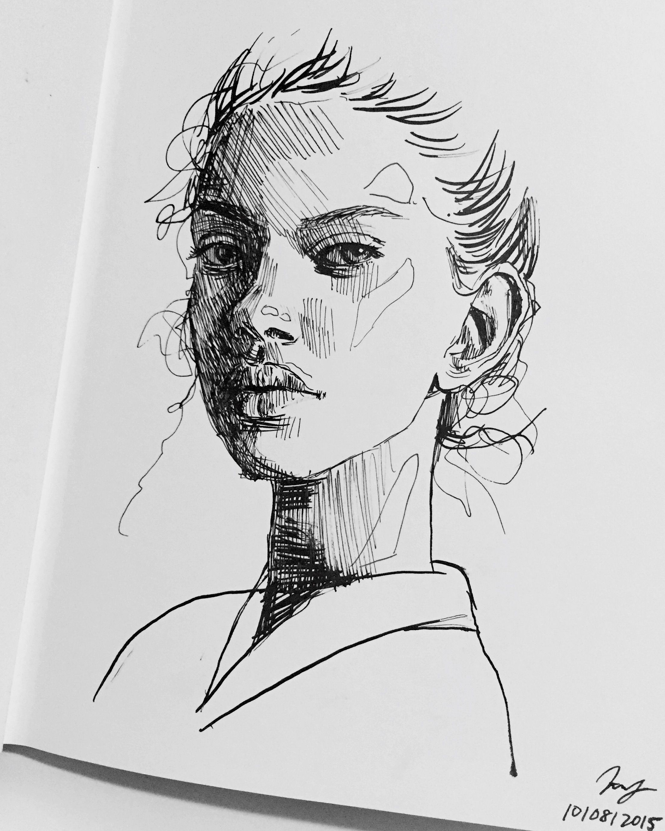 2212x2764 Untitled Pen And Ink 9x12 Art In 2018 Drawings - Person Sketch