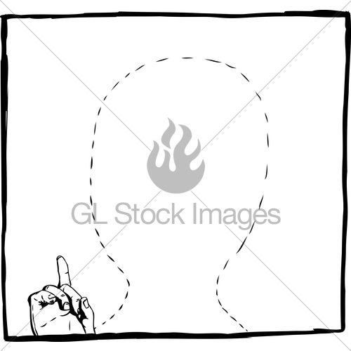 500x500 Outlined Sketch For Person In Frame Gl Stock Images - Person Sketch Outline