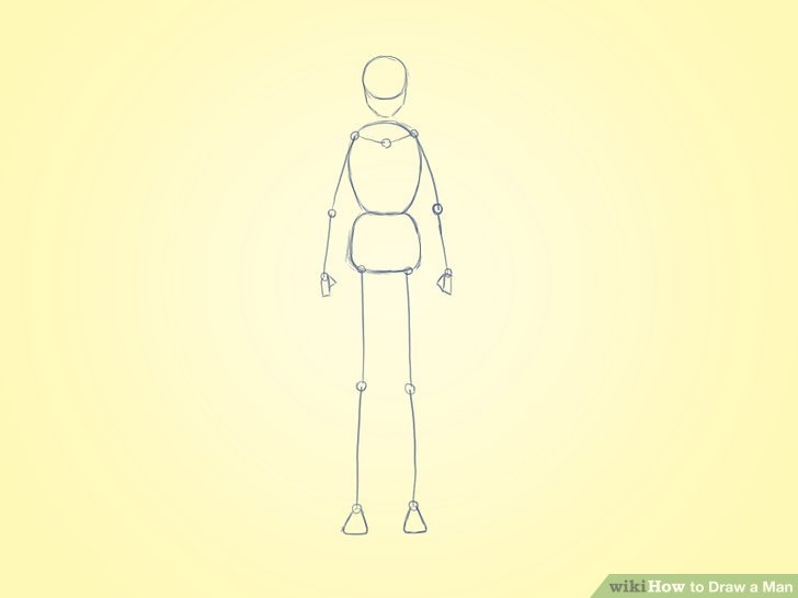 728x546 4 Ways To Draw A Man - Person Sketch Outline