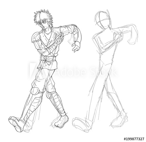 500x484 Man Walking Sketch - Person Walking Sketch