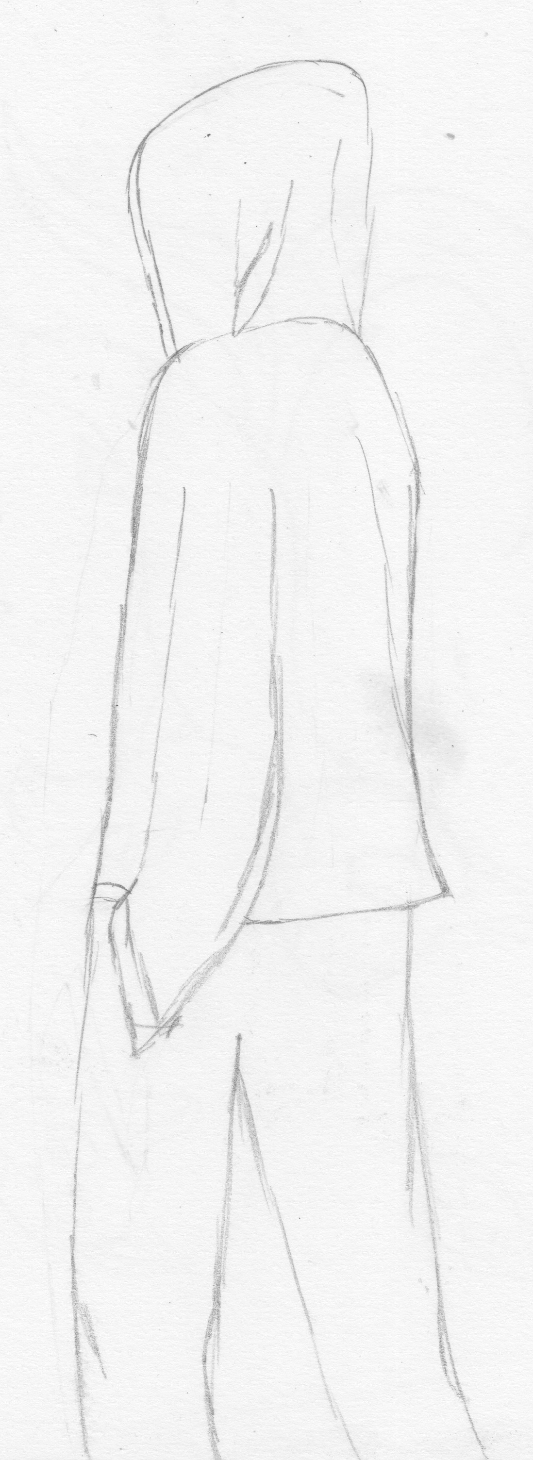 1098x3008 Character Sketches Amina Blog - Person Walking Sketch