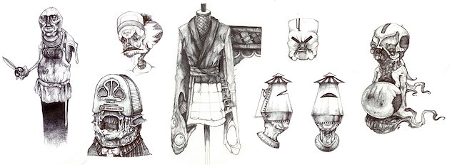 640x232 Ink Drawings - Personality Sketch