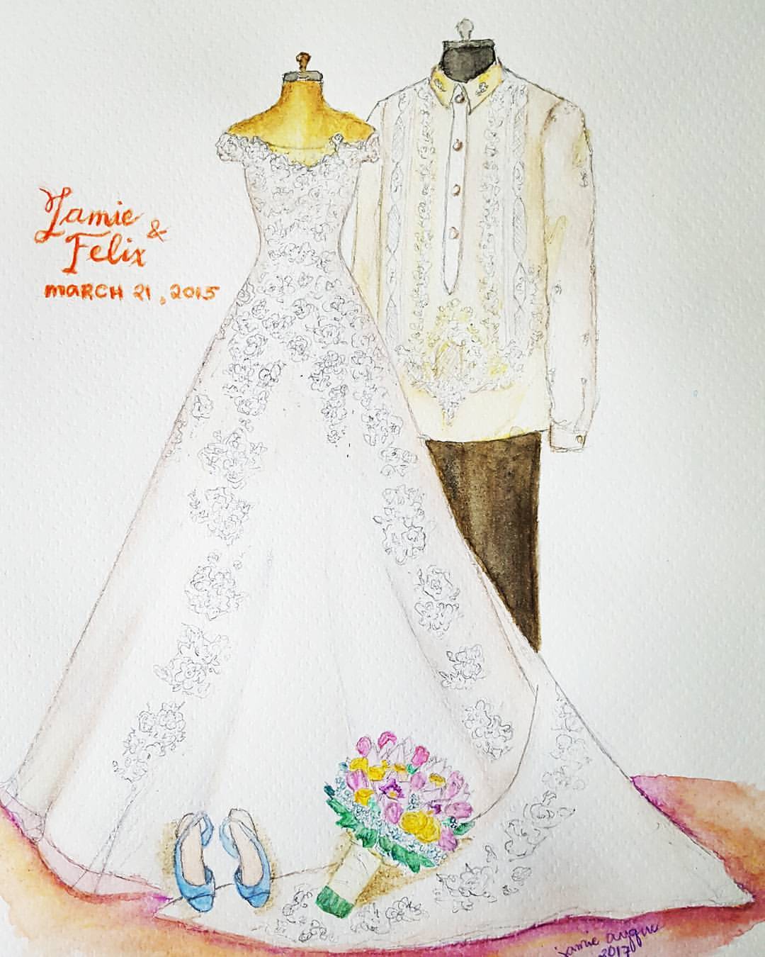 1080x1350 Color Me Lace Project A Personalized Sketch Of Your Wedding Dress - Personalized Sketch