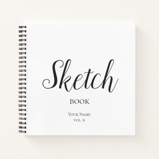 540x540 Personalized Sketch Book With Your Name - Personalized Sketch