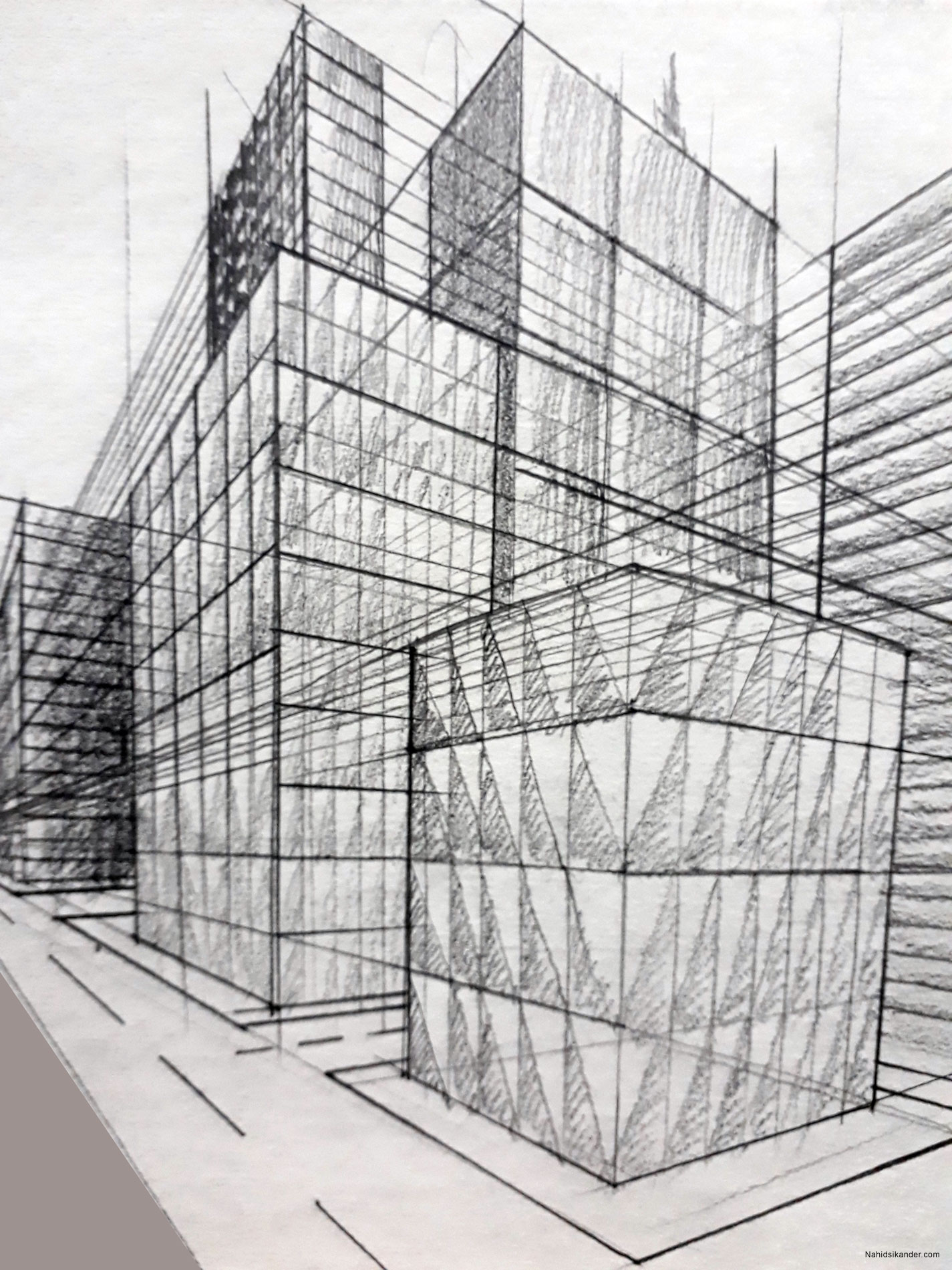 1425x1900 Difference Between Two Points And Three Points Perspective Nahid - Perspective Building Sketch