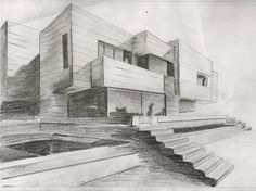 236x176 A Perspective Sketch For A House In The City. Work - Perspective Building Sketch
