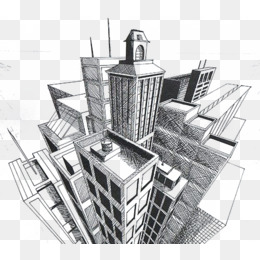 260x260 Building Perspective Png, Vectors, Psd, And Clipart For Free - Perspective Building Sketch