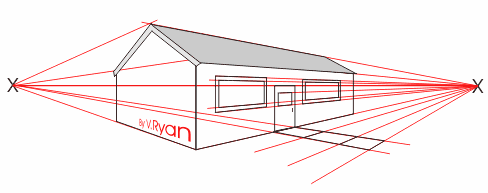 488x193 House 2 - Perspective House Sketch