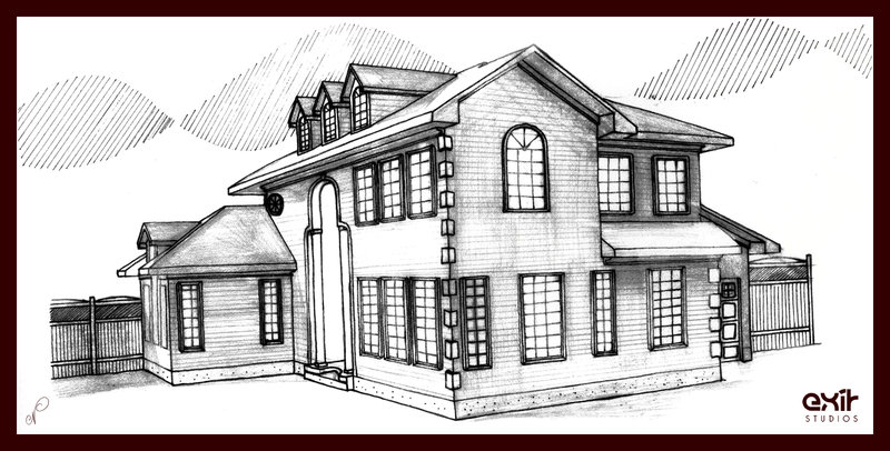 800x406 Perspective Sketch By Exit94 - Perspective House Sketch