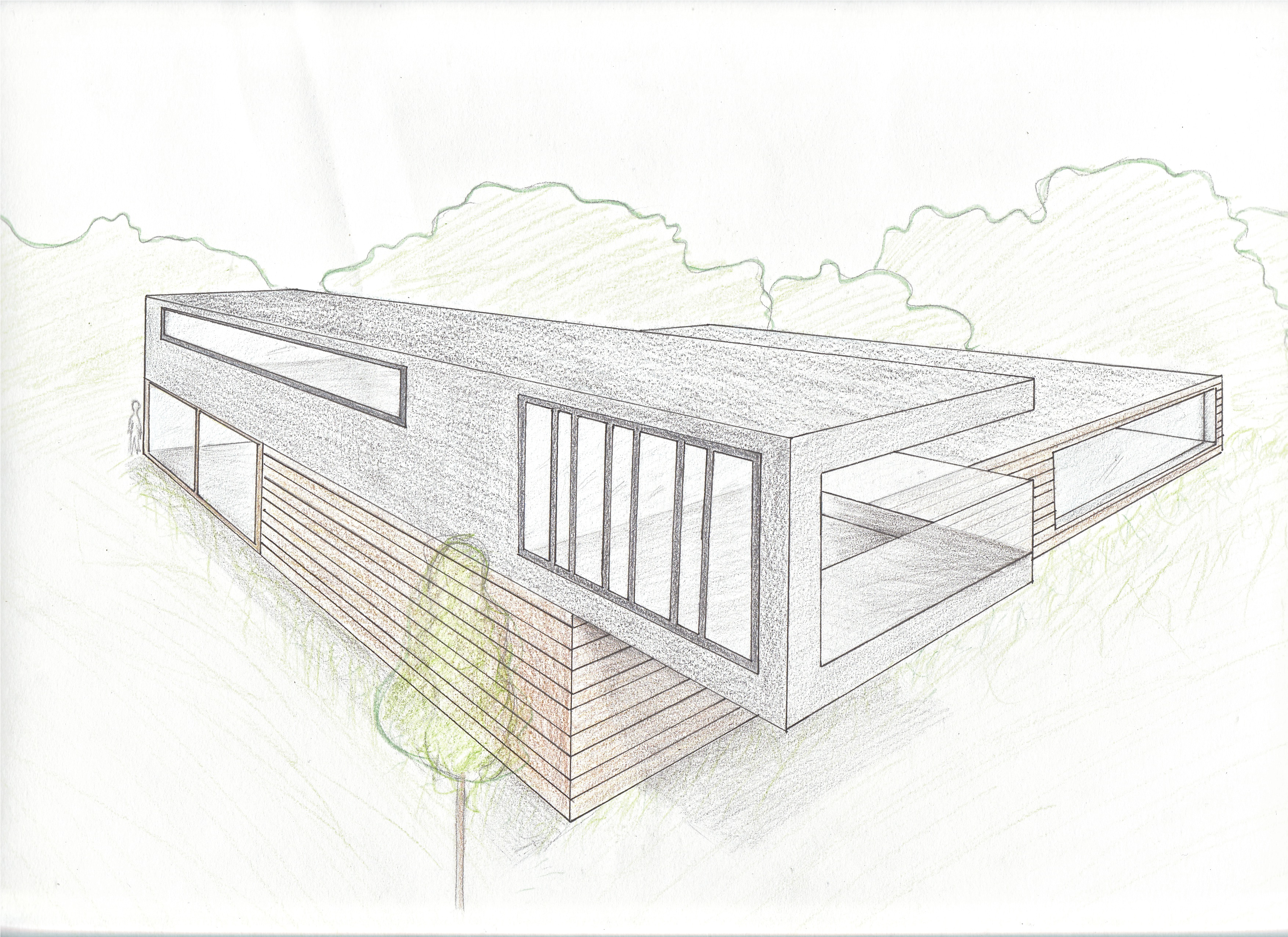 3508x2552 Two Point Perspective Forget Me Not - Perspective House Sketch