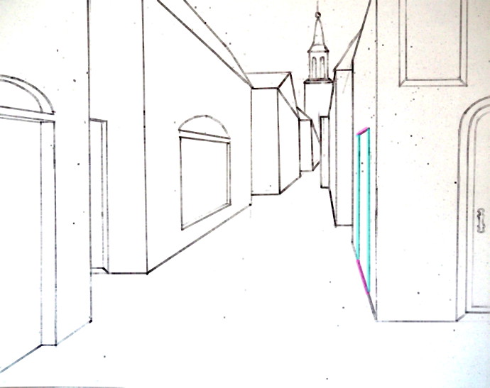 690x547 Single Point Perspective Drawing Of A Street - Perspective Sketch Definition