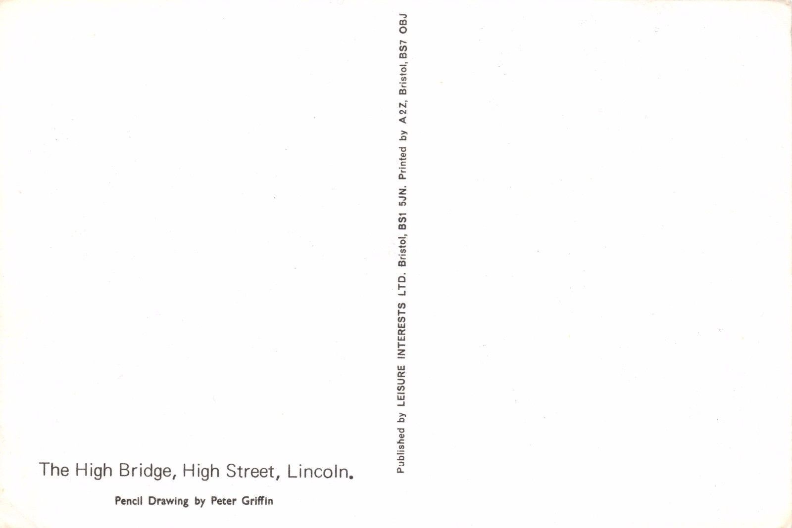 1600x1068 Postcard Art Sketch The High Bridge High Street Lincoln By Peter - Peter Griffin Sketch