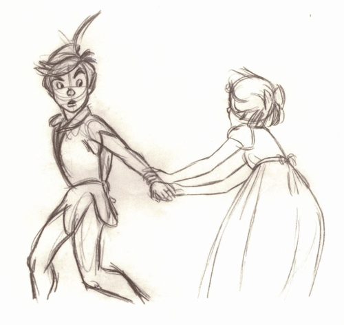 500x472 Peter And Wendy Animation Drawing Artistic Reese - Peter Pan And Wendy Sketch