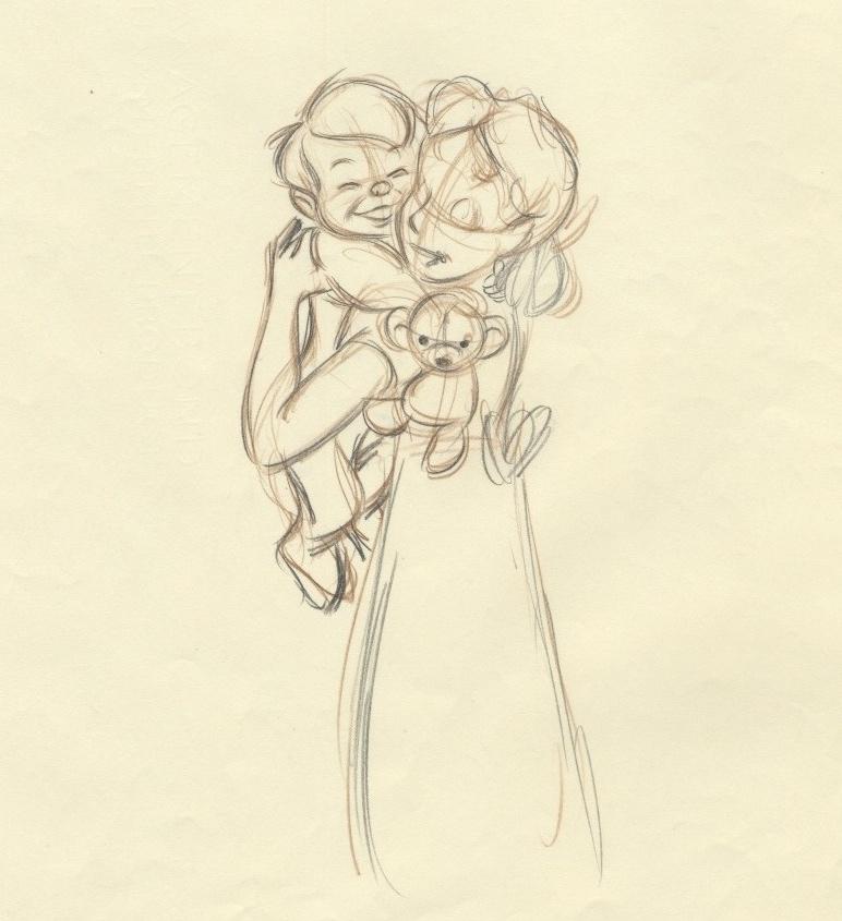772x845 Disney Peter Pan Animation Drawing Of - Peter Pan And Wendy Sketch