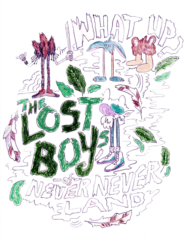 602x764 Peter Pan Lost Boys Character Sketch Picture Book Report - Peter Pan Sketch