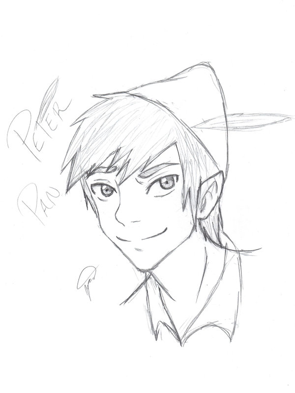 600x798 Peter Pan Sketch By Jazzyokami - Peter Pan Sketch