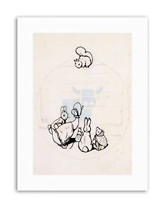 238x300 Helen Beatrix Potter Sketch Peter Rabbit Book Design Painting - Peter Rabbit Sketch