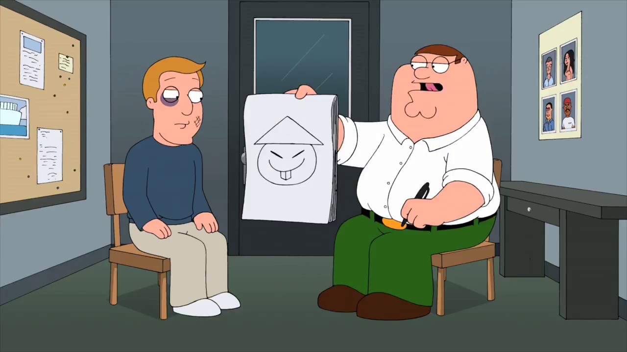 1280x720 Peter Was A Police Sketch Artist Family Guy S09 E13 05 - Peter Sketch