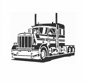 300x291 High Detail Airbrush Stencil Peterbilt Truck Free Uk Post Ebay - Peterbilt Sketch