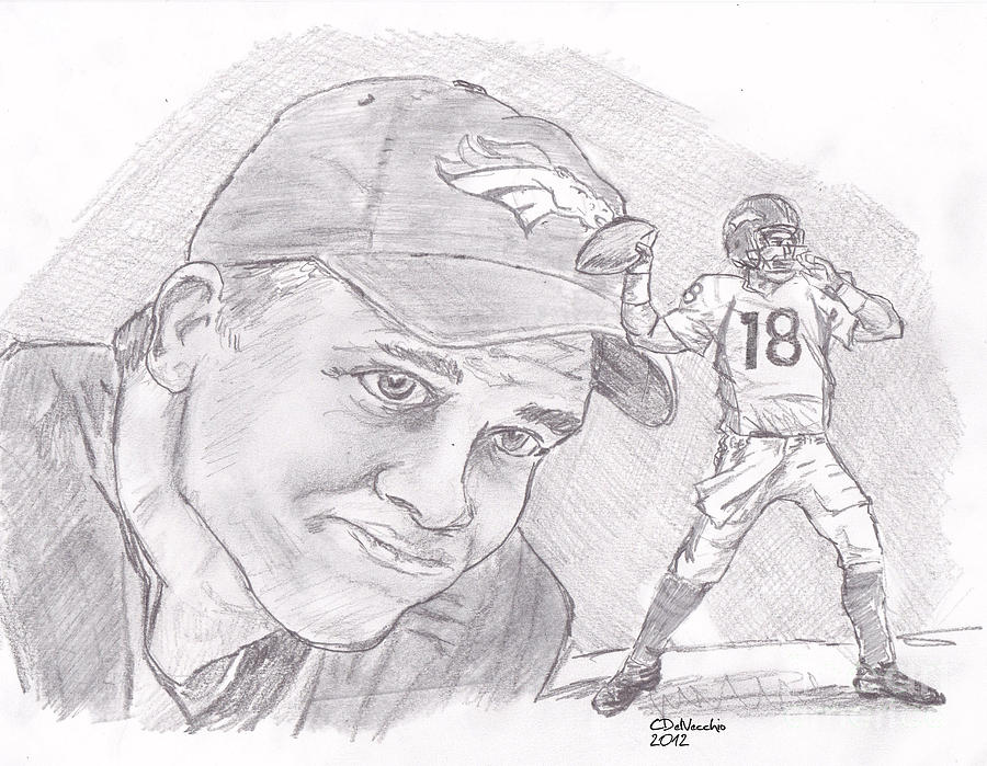 Peyton Manning Sketch At Paintingvalley.com 