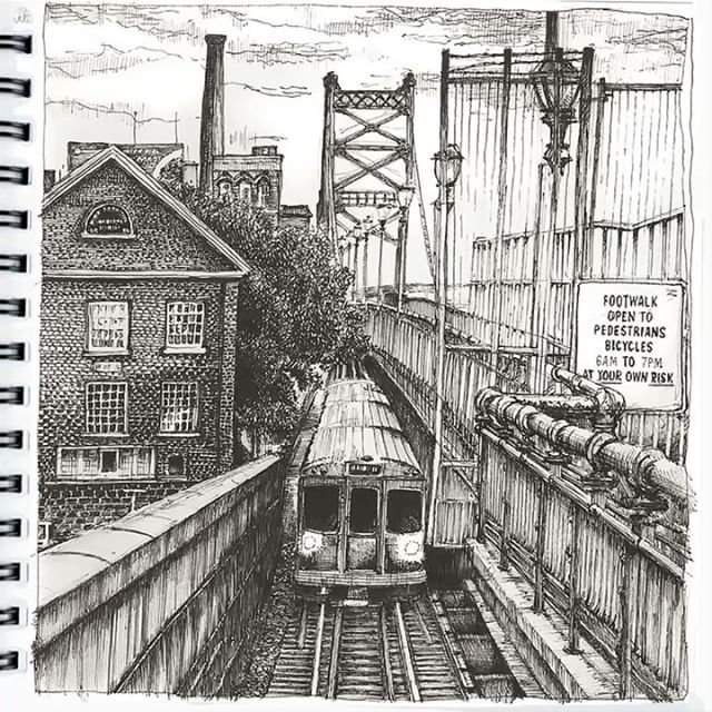 640x640 Night Train Philadelphia - Philadelphia Sketch
