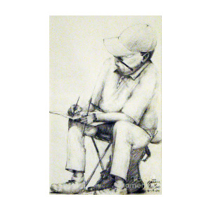 300x300 Artist At Work Philadelphia Sketch Club Drawing By Peter Anthony Defeo - Philadelphia Sketch