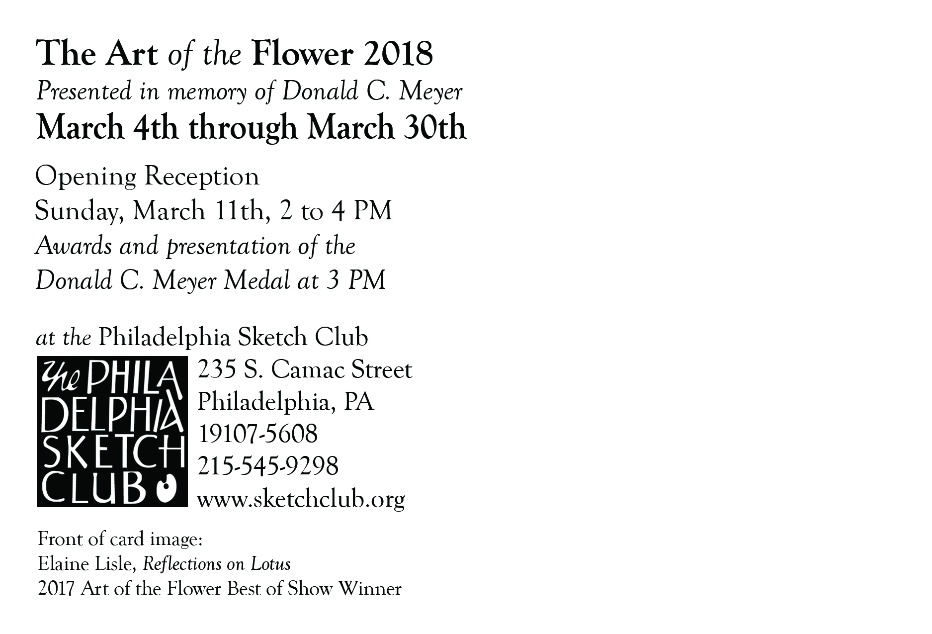 1875x1275 Call For Entries 2018 Art Of The Flower Exhibition Philadelphia - Philadelphia Sketch