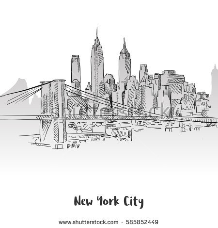 450x470 Philadelphia Skyline Hand Drawn Sketch Vector Stock Vector Art - Philadelphia Skyline Sketch