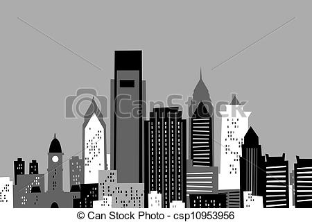 450x320 Collection Of Philadelphia City Skyline Drawing High Quality - Philly Skyline Sketch