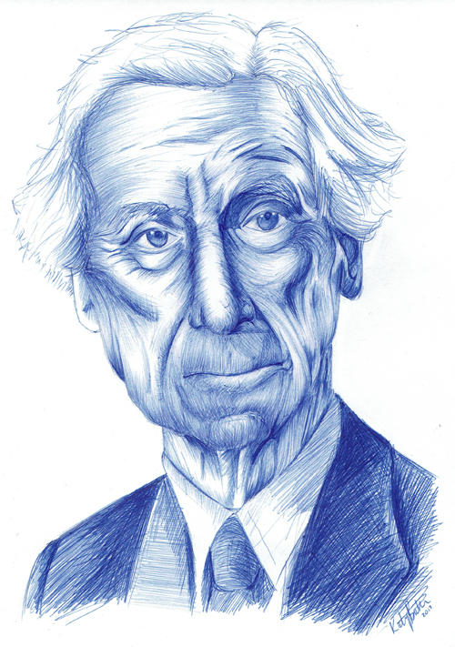 500x711 The Passionate Bertrand Russell Issue 120 Philosophy Now - Philosophical Sketch