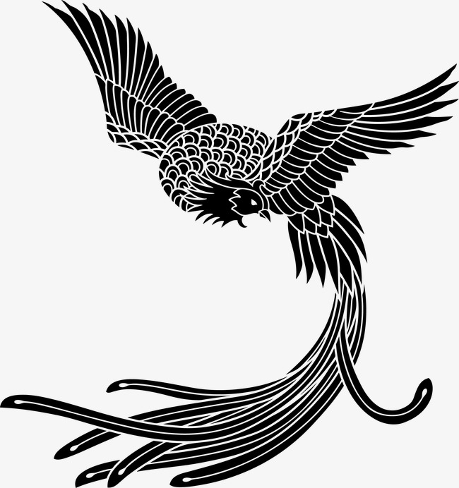 650x692 Phoenix Silhouette, Black, Phoenix, Sketch Png And Vector For Free - Phoenix Sketch