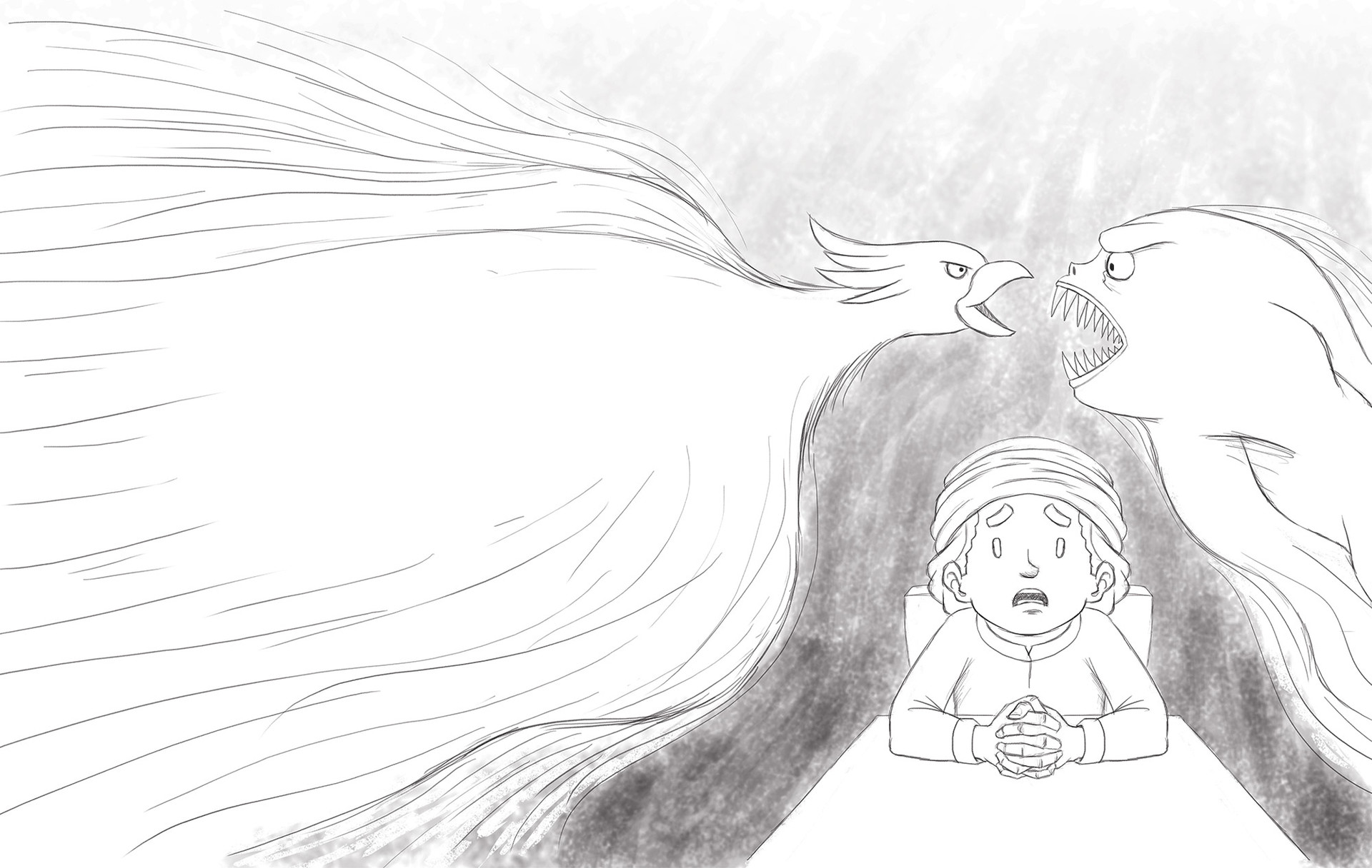 1920x1216 David Macedo - Phoenix Sketch