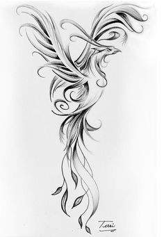 236x341 Black And Grey Phoenix Tattoo Design Phoenix Tattoo - Phoenix Tattoo Sketch