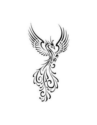 Phoenix Tattoo Sketch at PaintingValley.com | Explore collection of ...