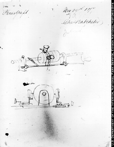 388x500 Filephonograph Sketch.jpg - Phonograph Sketch