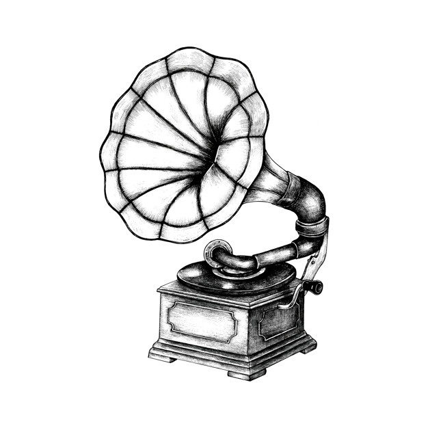 626x626 Gramophone Vectors, Photos And Psd Files Free Download - Phonograph Sketch