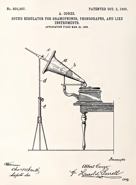 525x711 Some Oddball Phonograph Patents (1902 1906) 78 Records - Phonograph Sketch
