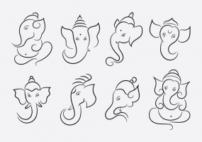 285x200 God Ganesh Sketch Free Vector Graphic Art Free Download (Found - Photo To Sketch Free