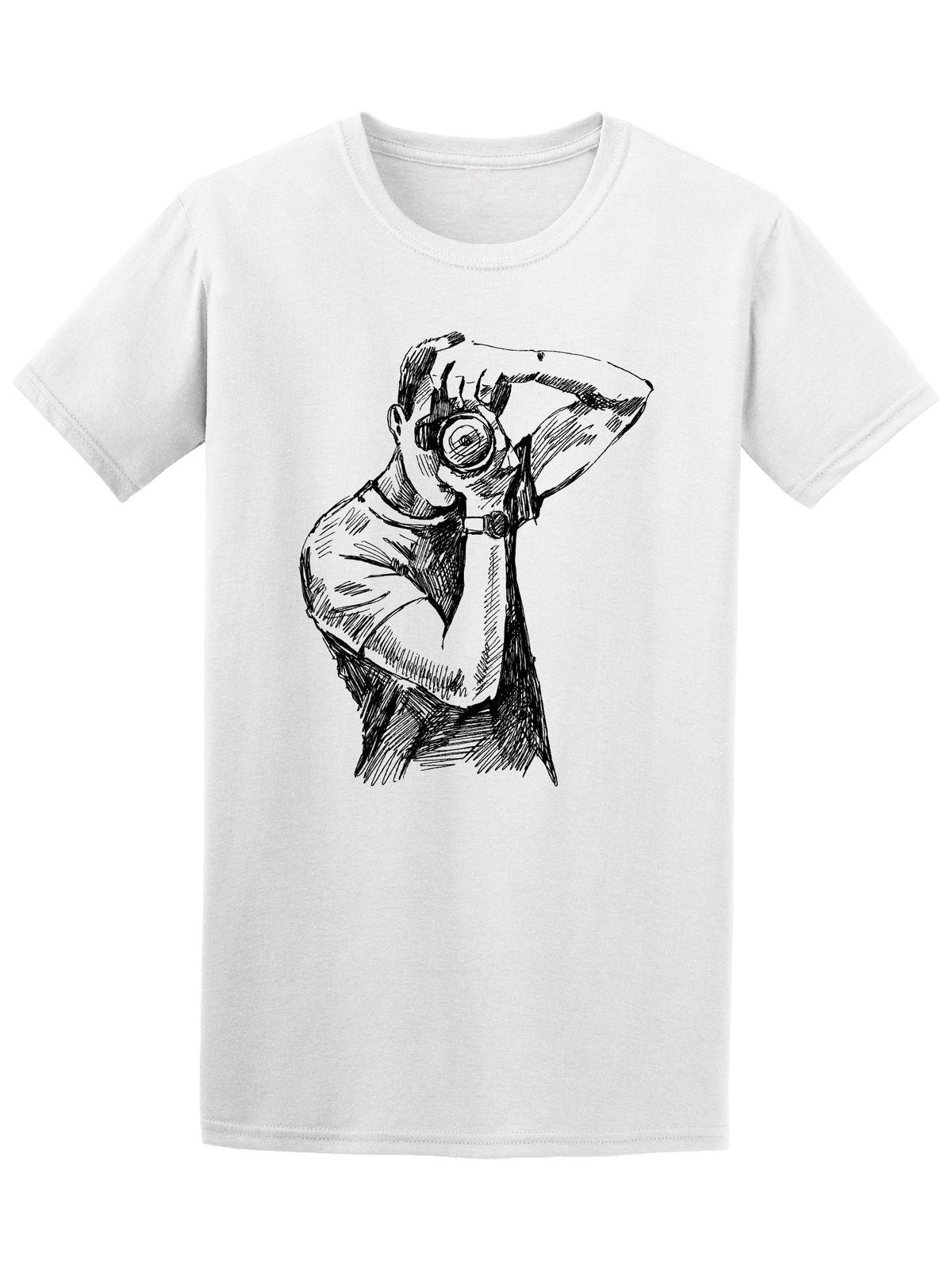 1200x1600 Photographer Sketch Photo Graphic Tee T Shirt Mens Fashion Men - Photographer Sketch
