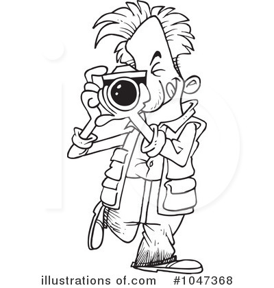 400x420 Photographer Clipart Photography ~ Frames ~ Illustrations ~ Hd - Photographer Sketch