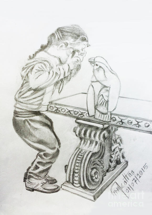 636x900 Project Photographer Drawing By Mohammad Hayssam Kattaa - Photographer Sketch