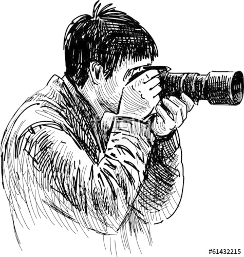475x500 Photographer Stock Image And Royalty Free Vector Files On Fotolia - Photographer Sketch