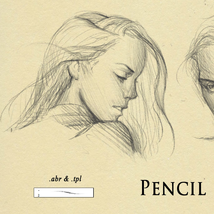 684x684 Pencil Brush - Photoshop Pencil Sketch Brush