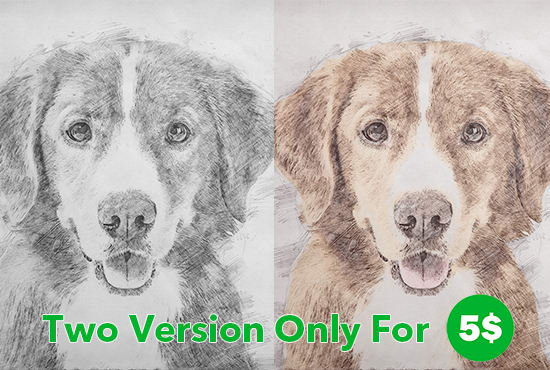 550x370 Add A Pencil Drawing Effect In Photoshop By Kokalolishvili - Photoshop Pencil Sketch Effect