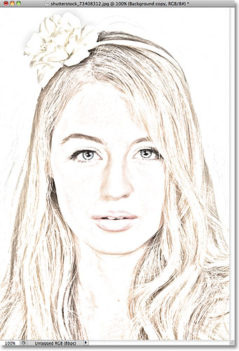 341x500 Portrait Photo To Color Sketch - Photoshop Sketch Effect