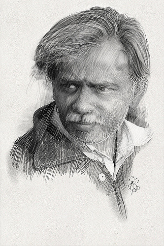 333x500 Sketch Effect Using Photoshop Www.v - Photoshop Sketch Effect