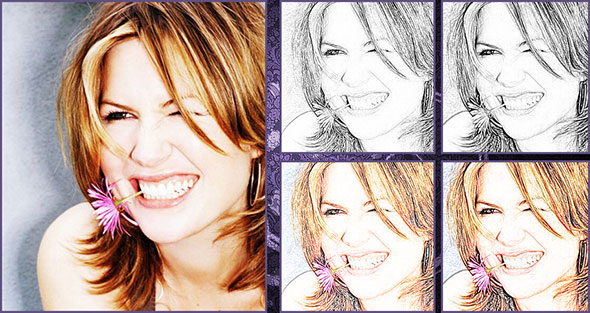 590x313 40 Free Amp Premium Drawing Photoshop Actions Desiznworld - Photoshop Sketch Effect Action