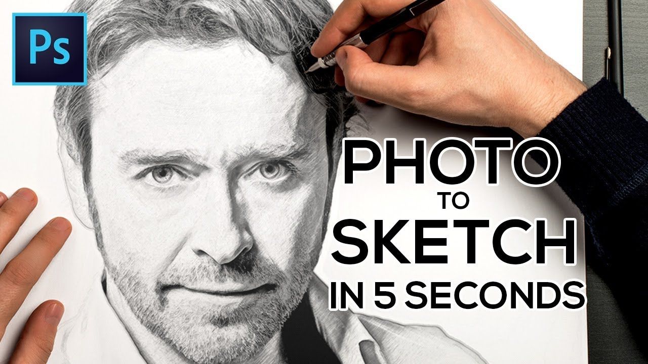1280x720 Transform Any Photo To Pencil Sketch In Adobe Photoshop - Photoshop Sketch Tutorial