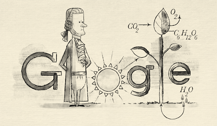 758x440 Jan Ingenhousz, Father Of Photosynthesis, Gets Google Doodle Time - Photosynthesis Sketch